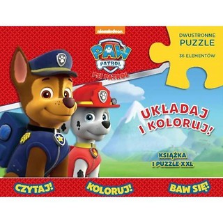 Psi Patrol. Układaj i koloruj (książka + puzzle)