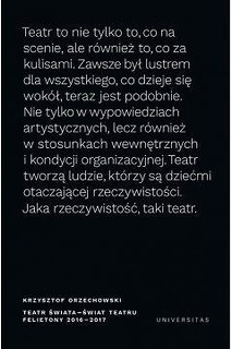 Teatr świata świat teatru Felietony 2016-2017