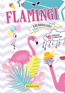 Kolorowanka z naklejkami - Flamingi