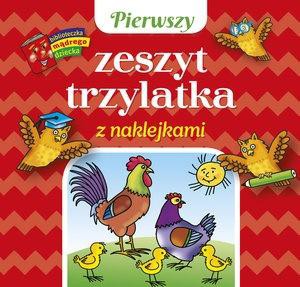 Pierwszy zeszyt trzylatka z naklejkami