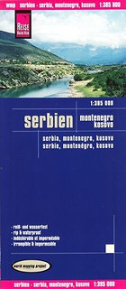 Serbia Czarnogóra Kosowo mapa 1:385 000